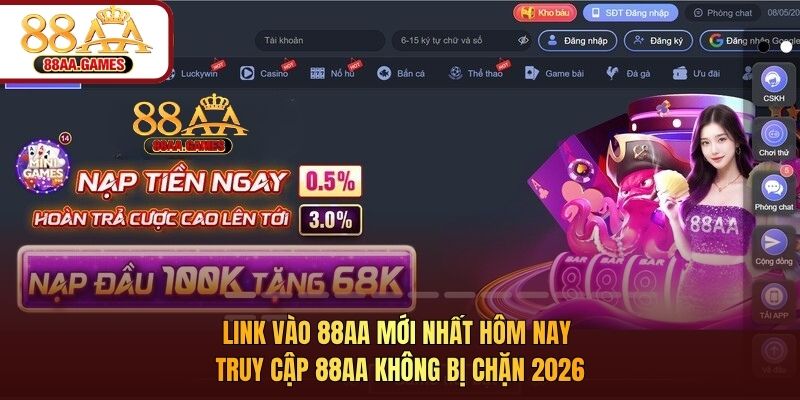 Link vào 88AA mới nhất hôm nay – Truy cập 88AA không bị chặn 2026